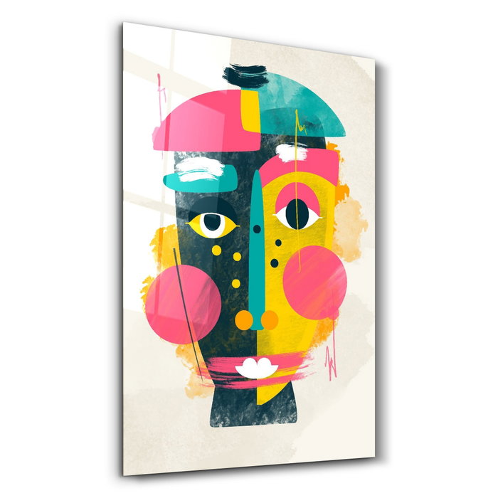 Wallity CAM-2071 Pintura Decorativa de Vidrio Templado Multicolor 46 x 72 cm